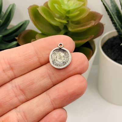20 Pcs Silver Earth Globe Charms Image 3