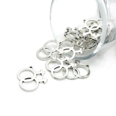 20 Pcs Silver Gay Pride Charms Image 1