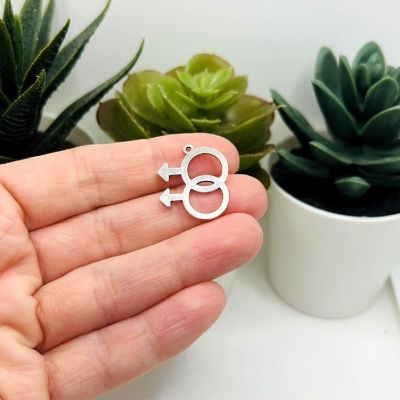 20 Pcs Silver Gay Pride Charms Image 2