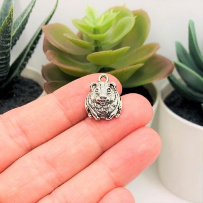 20 Pcs Silver Guinea Pig Charms Image 1