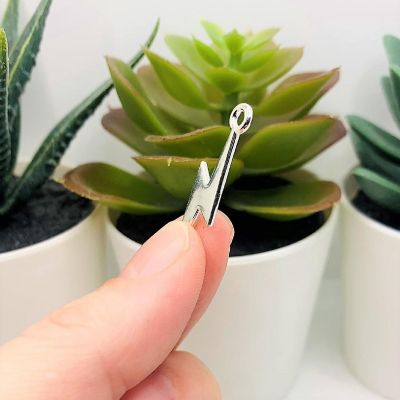 20 Pcs Silver Lightning Bolt Charms Image 3