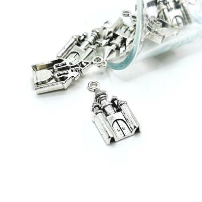 20 Pcs Silver Medieval Castle Charms Image 1