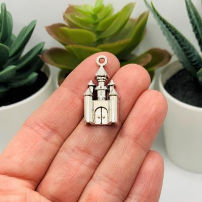 20 Pcs Silver Medieval Castle Charms Image 1