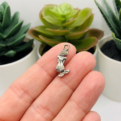 20 Pcs Silver Mermaid Charms Image 1