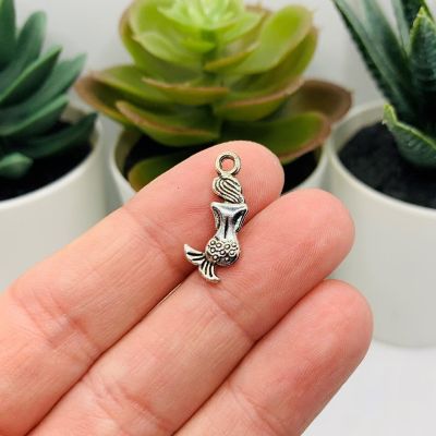 20 Pcs Silver Mermaid Charms Image 2
