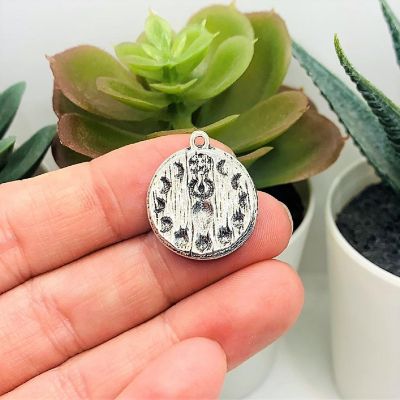 20 Pcs Silver Moon Goddess Charms Image 2
