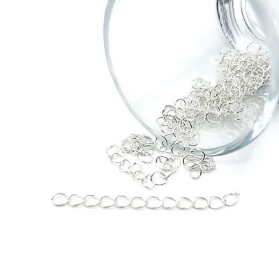 20 Pcs Silver Necklace Extenders Image 1