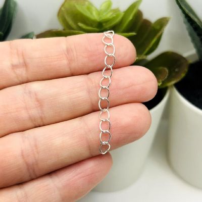 20 Pcs Silver Necklace Extenders Image 2