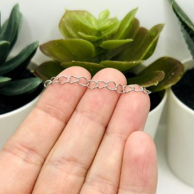 20 Pcs Silver Necklace Extenders Image 1