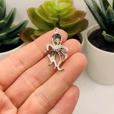 20 Pcs Silver Octopus Kraken Charms Image 2