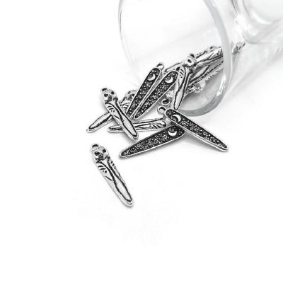 20 Pcs Silver Owl Pendant Charms Image 1