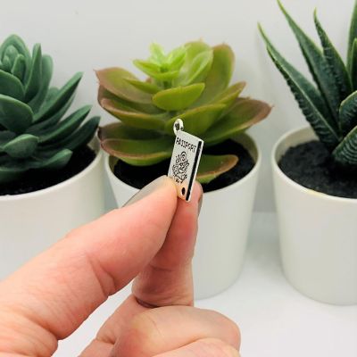 20 Pcs Silver Passport Travel Connectors Image 3