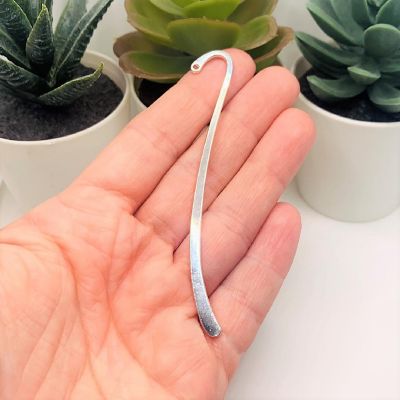 20 Pcs Silver Plated Plain Bookmark Base Image 1