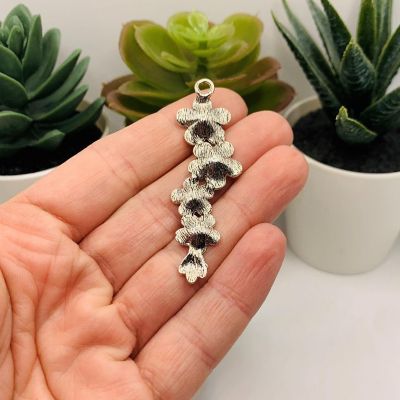 20 Pcs Silver Plum Blossom Charms Image 2