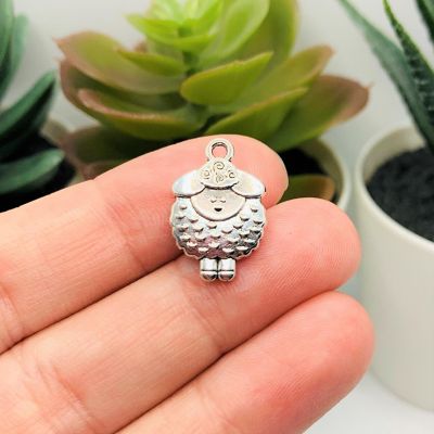 20 Pcs Silver Sheep and Lamb Charms Image 1
