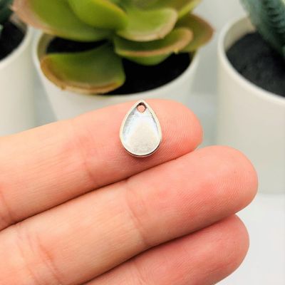 20 Pcs Silver Waterdrop Embellishments Image 2