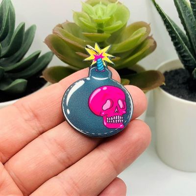20 Pcs Skull Bomb Halloween Charms Image 2