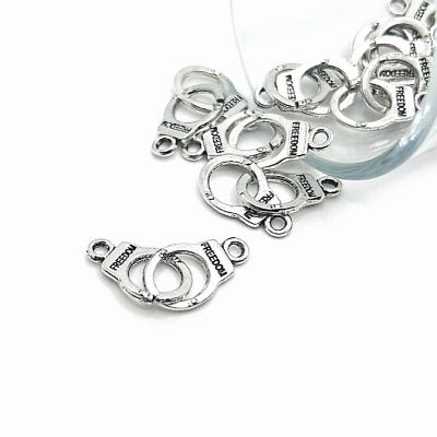 20 Pcs Small Freedom Handcuff Charms Image 1