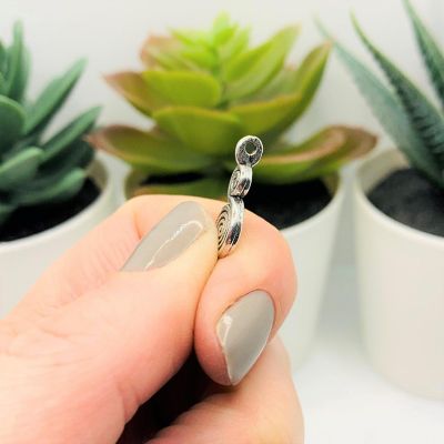 20 Pcs Small Silver Double Spiral Charms Image 2