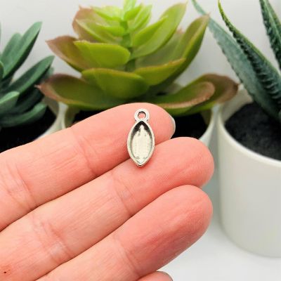 20 Pcs Small Silver Football Charms Image 2