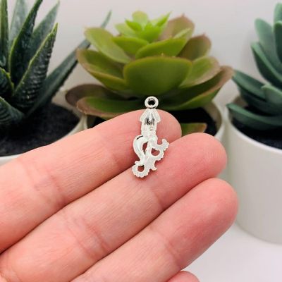 20 Pcs Small Silver Squid Charms Image 2