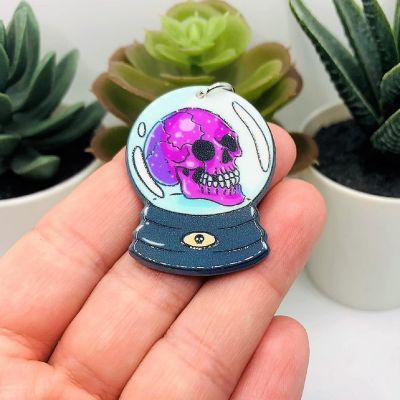 20 Pcs Snow Globe with Skull Charms Image 1