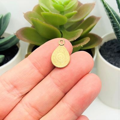 20 Pcs Stained Glass Teardrop Charms Image 2