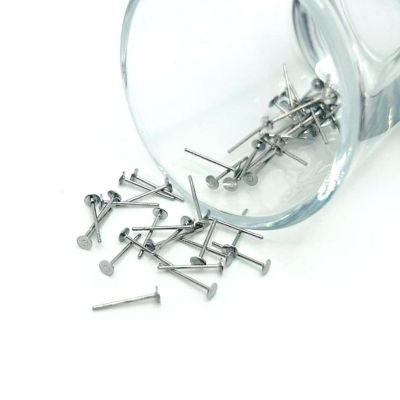 20 Pcs Stainless Steel Ear Stud Bases Image 1