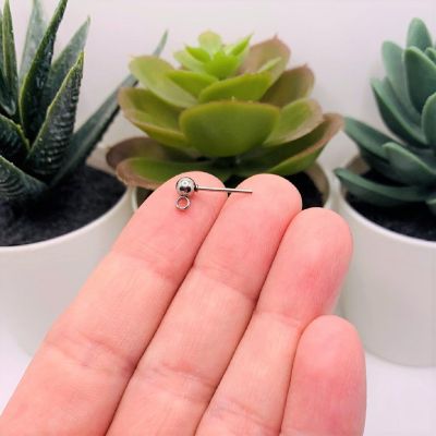 20 Pcs Stainless Steel Stud Earring Base Image 1