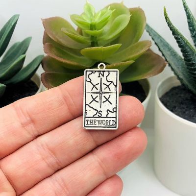 20 Pcs The World Tarot Card Charms Image 1