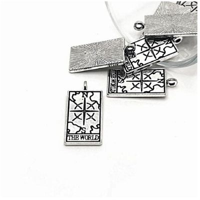 20 Pcs The World Tarot Card Charms Image 1