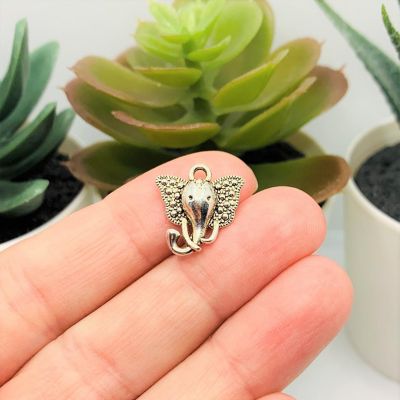 20 Pcs Tibetan Elephant Head Charms Image 1