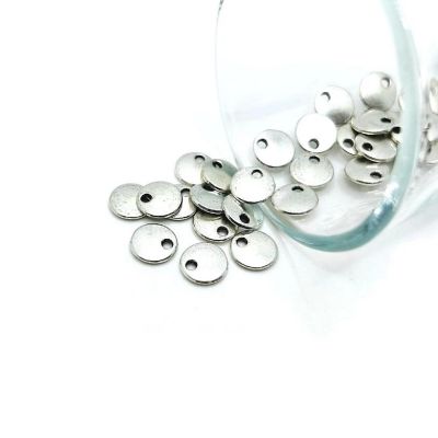 20 Pcs Tibetan Silver Stamping Tag Blank Image 1
