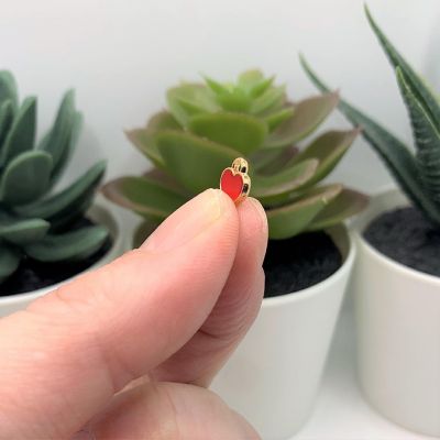 20 Pcs Tiny Red Heart Charms Image 3