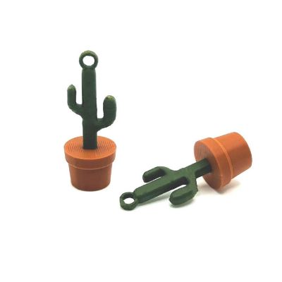 20 Pcs Tiny Saguaro Cactus Charms Image 1