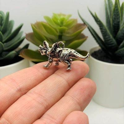 20 Pcs Triceratops 3D Dinosaur Charms Image 2