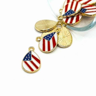 20 Pcs USA Flag Charms Image 1