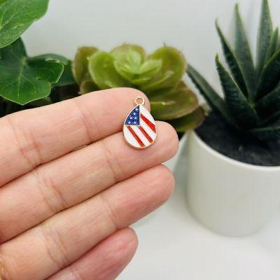 20 Pcs USA Flag Charms Image 1