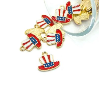 20 Pcs USA Hat Charms Image 1