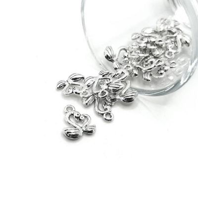 20 Pcs Valentine's Day Swan Charms Image 1