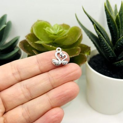 20 Pcs Valentine's Day Swan Charms Image 2