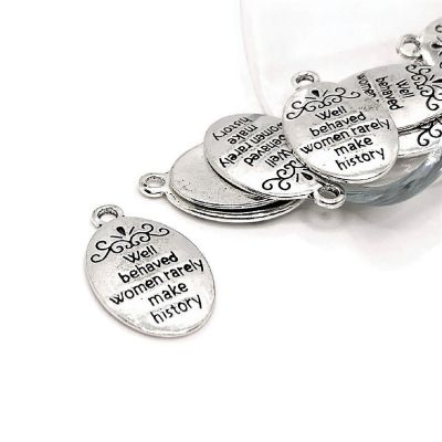20 Pcs Well Behaved Women Charms Image 1