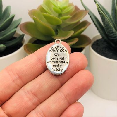 20 Pcs Well Behaved Women Charms Image 1