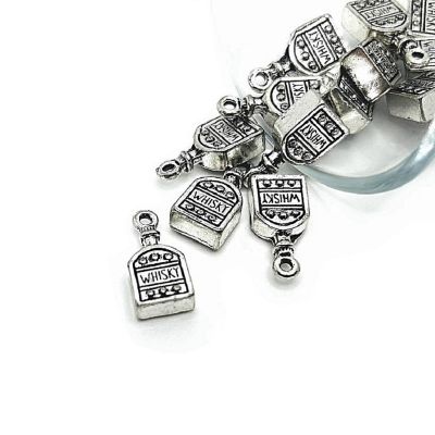 20 Pcs Whiskey Bottle Liquor 3D Charms Image 1