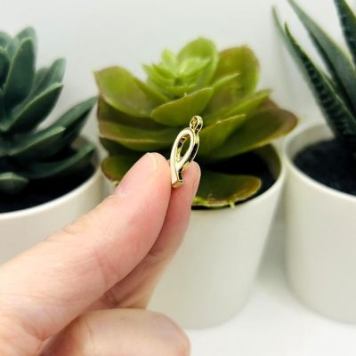 20 Pcs White Awareness Ribbon Charms Image 3