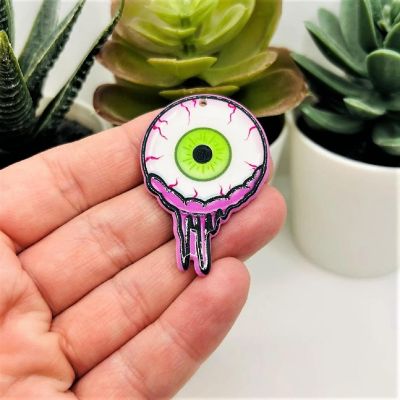 20 Pcs Zombie Eyeball Pendants Image 1