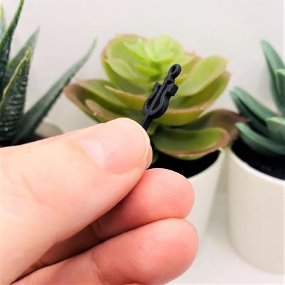 20 Pieces Black Pitchfork Charms Image 2