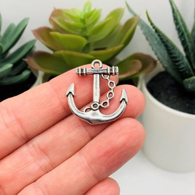 20 Pieces Silver Anchor Charms - Double Sided Image 2