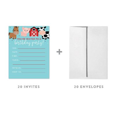 20 Red Farmhouse Birthday Invitations Image 1