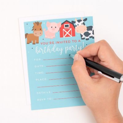 20 Red Farmhouse Birthday Invitations Image 2